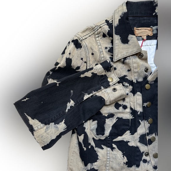 Current/Elliot denim bleached tie dye denim jacket - Picture 2 of 3
